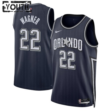 Dres Orlando Magic Franz Wagner Nike 2023-24 City Edition Navy Swingman - Dječji